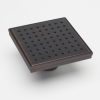 Bath & Kitchen Products B&K Square Models | 4-In Oil Rubbed Bronze Zero Pattern Square 2-In Shower Drain