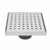 Bath & Kitchen Products B&K Square Models | 6-In Brushed Nickel Zero Pattern Square 2-In Shower Drain