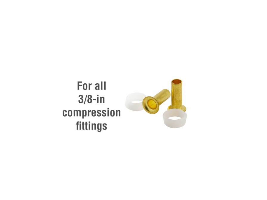 Valves, Fittings & Connectors ProLine Series Compression Fittings | Derlin 3/8-In Comp Sleeve With Insert (2-Pack)