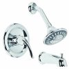 Bath & Kitchen Products B&K Tub & Shower | Single Metal Lh W/ Large Self Cleaning Showerhead & Spout - Bn