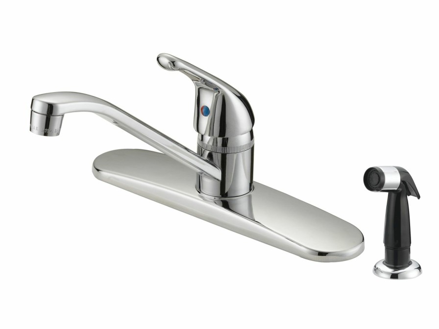 Bath & Kitchen Products B&K Kitchen | Single Metal Lever Handle W/Spray - Chrome