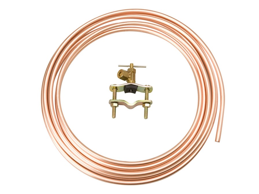 Valves, Fittings & Connectors ProLine Series Appliance Connectors | 1/4-In Od X 15-Ft Copper Ice Maker Kit W/Lead-Free Saddle Valve