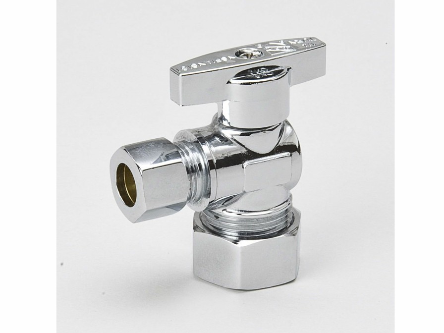 Valves, Fittings & Connectors ProLine Series Angle Stops | Chrome Plated Brass 5/8-In Comp X 1/2-In Comp Angle Stop