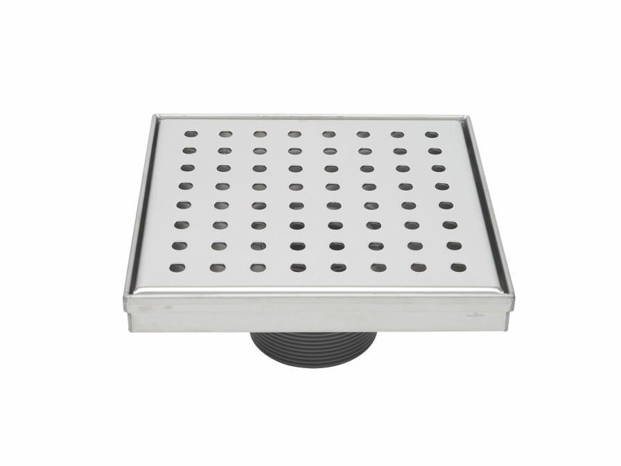 Bath & Kitchen Products B&K Square Models | 12-In Brushed Nickel Zero Pattern Square 2-In Shower Drain