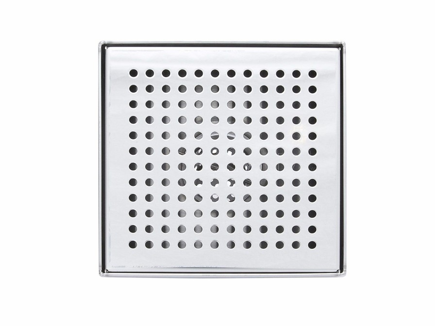 Bath & Kitchen Products B&K Square Models | 12-In Brushed Nickel Zero Pattern Square 2-In Shower Drain