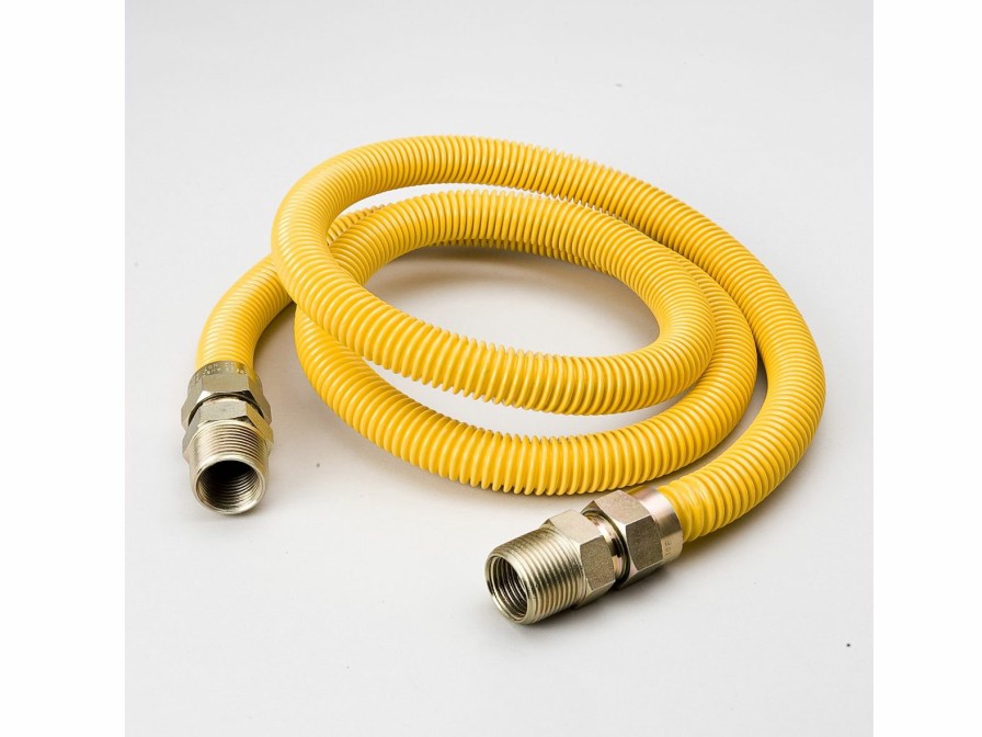 Valves, Fittings & Connectors ProLine Series Yellow Epoxy Coated Flexible Gas Connectors | 24-In 1/4-In Id Yellow Coated Csst Gas Connector - 1/2-In Mip X 1/2-In Mip