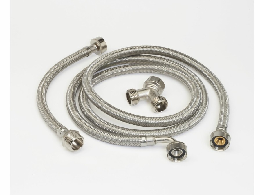 Valves, Fittings & Connectors ProLine Series Appliance Connectors | 3/4-In Fht X 3/4-In Fht X 72-In Braided Stainless Steel Stream Dryer Connector Kit