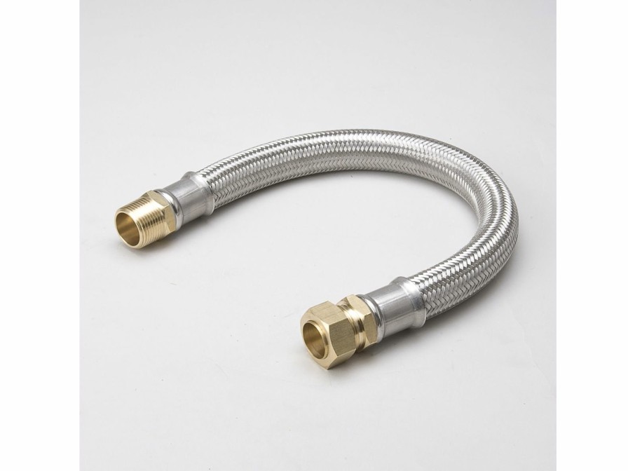 Valves, Fittings & Connectors ProLine Series Appliance Connectors | 3/4-In Mip X 7/8-In Comp X 24-In Braided Stainless Steel Water Heater Connector