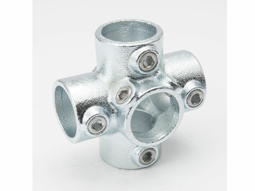 Structural Fittings & Pipe SteelTek Crosses | Galvanized 1-1/4-In Cross