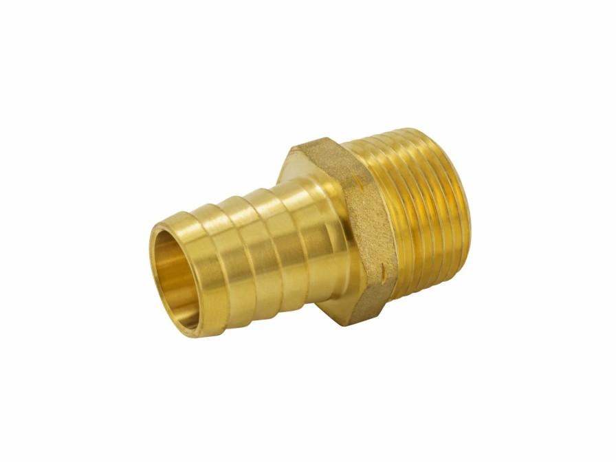 Valves, Fittings & Connectors ProLine Series Brass Barbed Fittings | Brass 3/4-In Barb X 3/8-In Mip Male Adapter