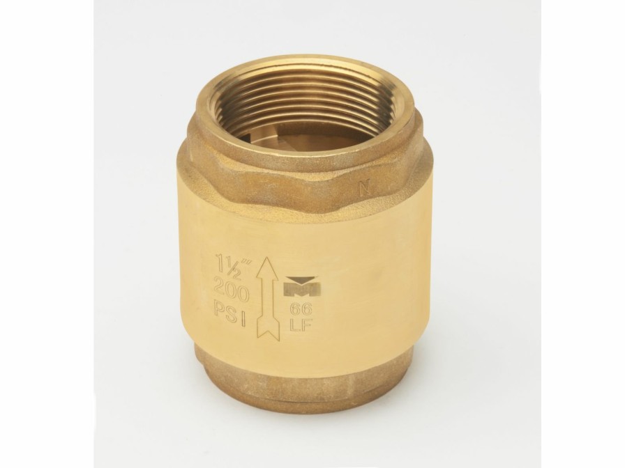 Valves, Fittings & Connectors ProLine Series Plumbing Valves | Brass 1-1/2-In Fip X 1-1/2-In Fip In-Line Check Valve - Lead-Free