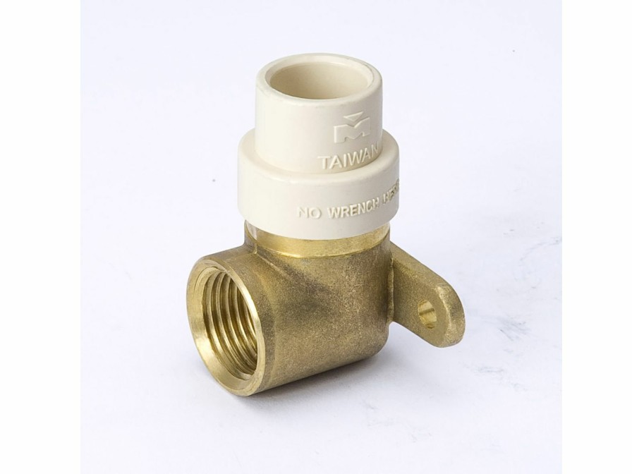 Valves, Fittings & Connectors B&K Transition | 1/2-In Brass Fip X 1/2-In Solv Cpvc Drop Ear Elbow