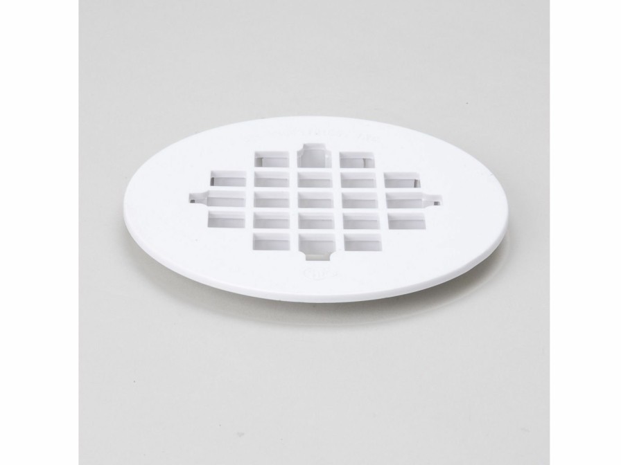 Bath & Kitchen Products B&K Drains & Strainers | White Plastic 4-1/2-In Shower Drain Gid