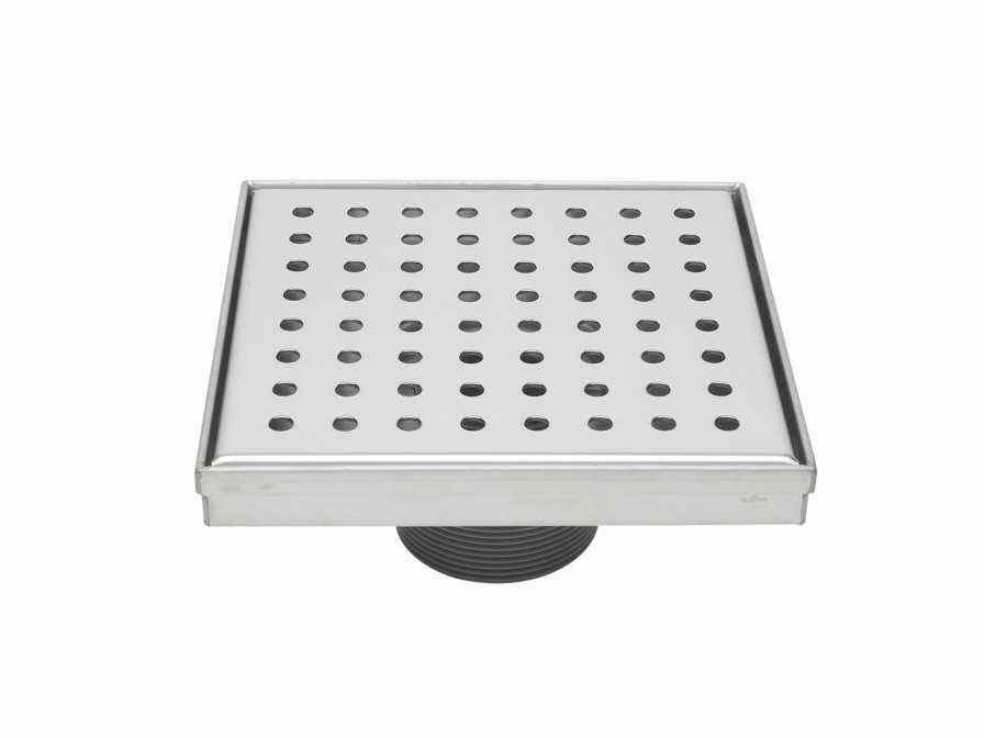 Bath & Kitchen Products B&K Square Models | 4-In Brushed Nickel Zero Pattern Square 2-In Shower Drain