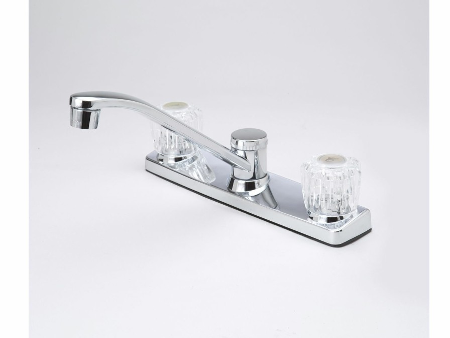 Bath & Kitchen Products B&K Kitchen | Two Acrylic Handle Less Spray - Square Base - Chrome