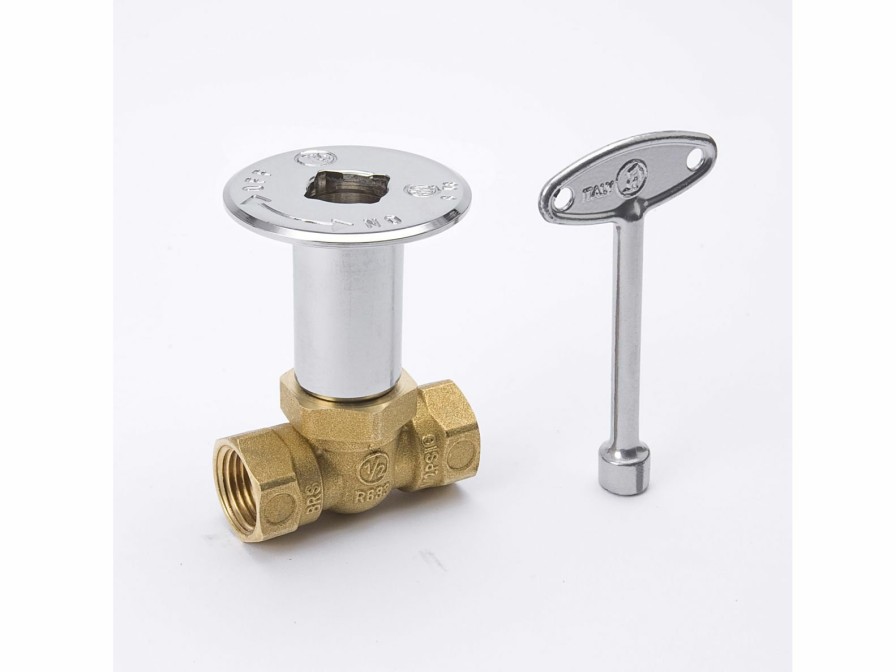 Valves, Fittings & Connectors ProLine Series Gas Valves | Chrome Plated Brass 1/2-In Fip X 1/2-In Fip Straight Log Lighter Valve