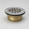 Bath & Kitchen Products B&K Drains & Strainers | Brass 2-In Quick Caulking Shower Drain 4-1/2-In Stainless Steel Grid