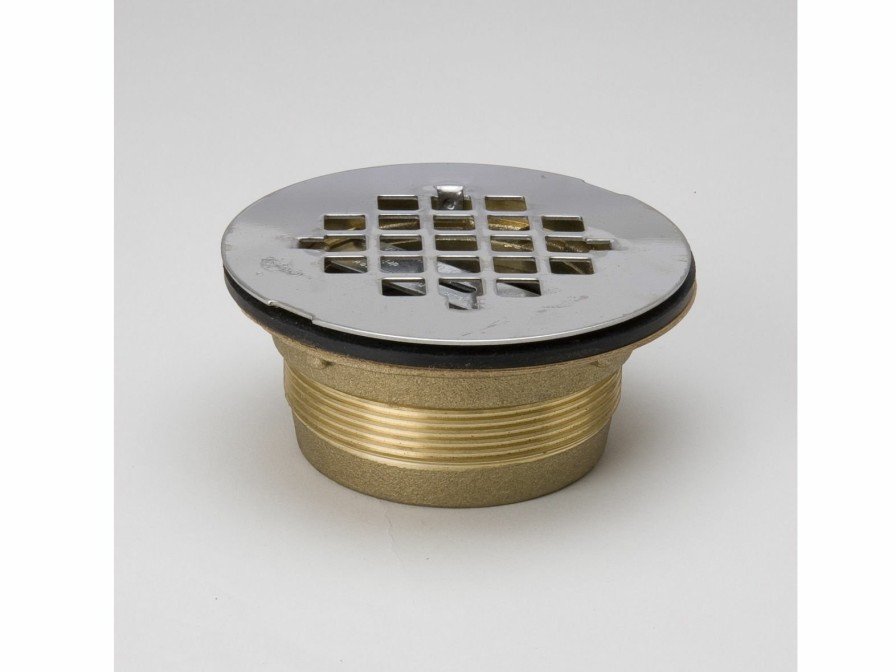 Bath & Kitchen Products B&K Drains & Strainers | Brass 2-In Quick Caulking Shower Drain 4-1/2-In Stainless Steel Grid