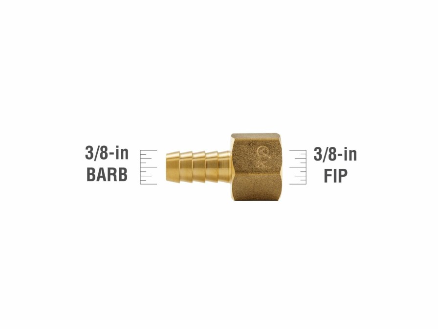 Valves, Fittings & Connectors ProLine Series Brass Barbed Fittings | Brass 3/8-In Barb X 3/8-In Fip Female Adapter