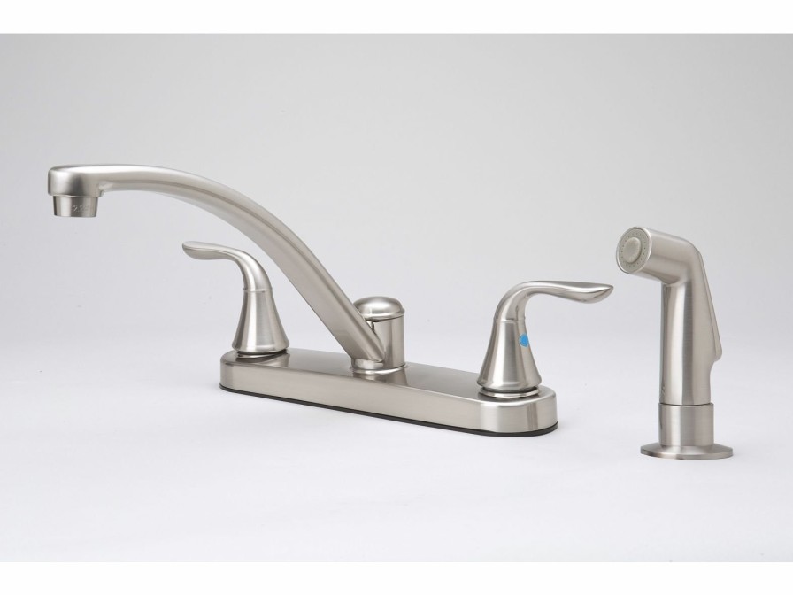 Bath & Kitchen Products B&K Kitchen | Two Metal Lever Handle W/Matching Spray - Brushed Nickel