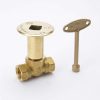 Valves, Fittings & Connectors ProLine Series Gas Valves | Polished Brass 1/2-In Fip X 1/2-In Fip Straight Log Lighter Valve