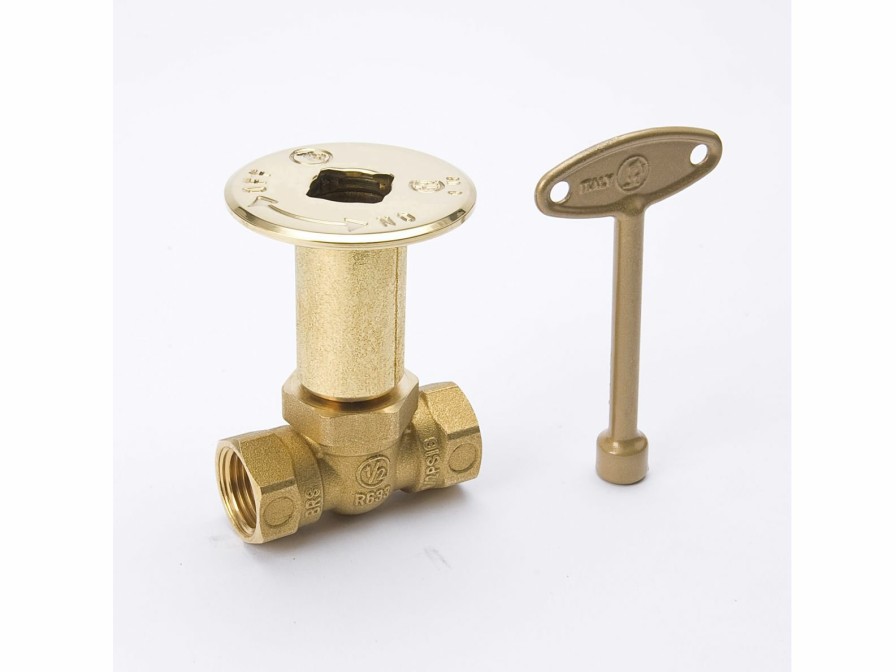 Valves, Fittings & Connectors ProLine Series Gas Valves | Polished Brass 1/2-In Fip X 1/2-In Fip Straight Log Lighter Valve