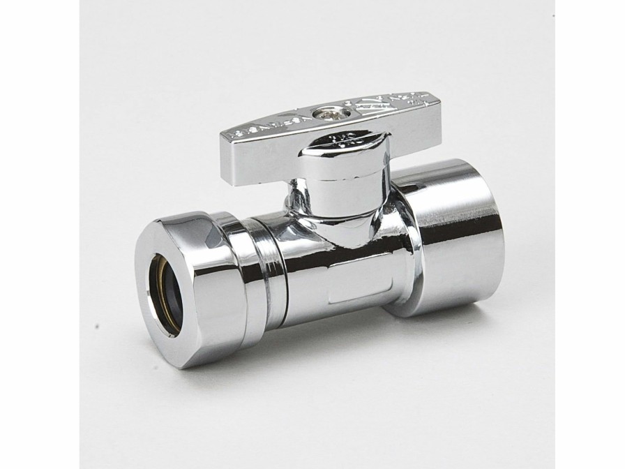 Valves, Fittings & Connectors ProLine Series Straight Stops | Chrome Plated Brass 1/2-In Fip X 7/16-In Slip Straight Stop