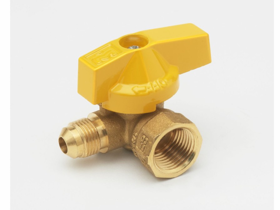 Valves, Fittings & Connectors ProLine Series Gas Valves | Brass 3/8-In Fl X 1/2-In Fip 1-Pc Body Angle Gas Valve