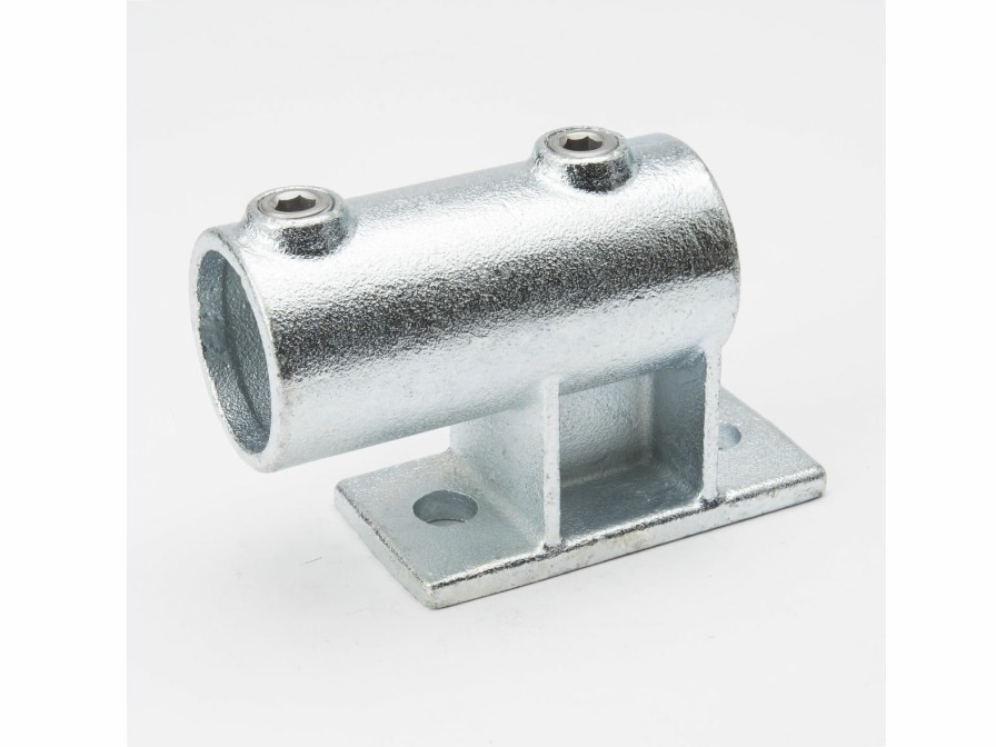 Structural Fittings & Pipe SteelTek Rail Support | Galvanized 1-1/4-In Vertical Rail Support