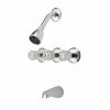 Bath & Kitchen Products B&K Tub & Shower | Three Acrylic Handle W/ Showerhead & Spout - Chrome