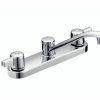 Bath & Kitchen Products B&K Kitchen | Two Metal Short Lever Handle - Round Base - Chrome