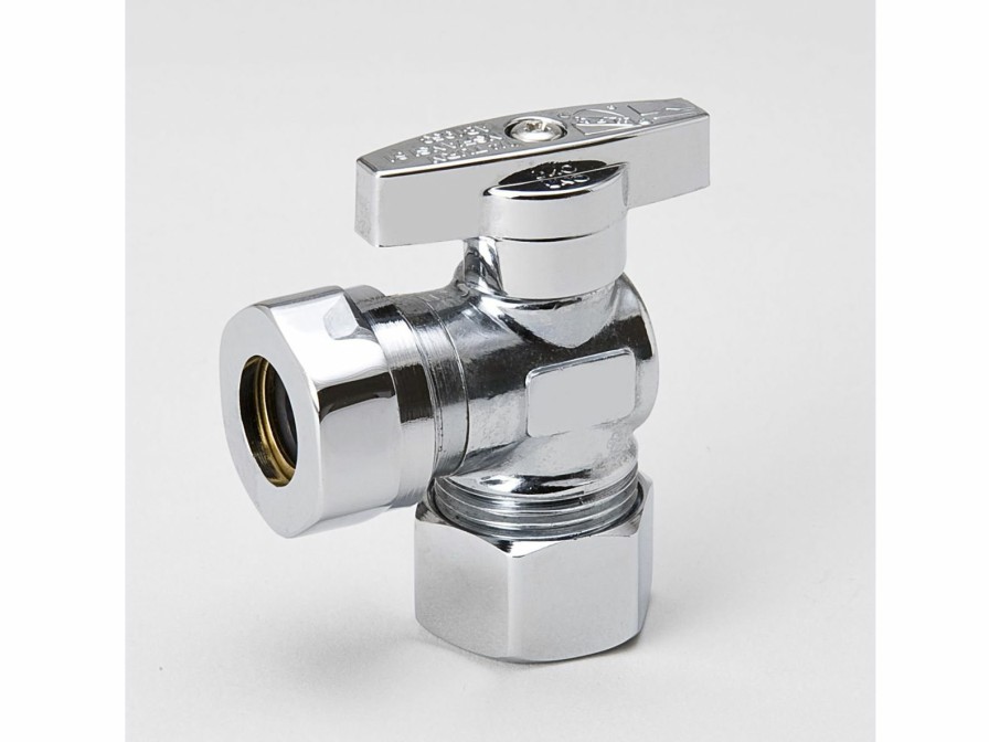 Valves, Fittings & Connectors ProLine Series Angle Stops | Chrome Plated Brass 5/8-In Comp X 7/16-In Slip Angle Stop