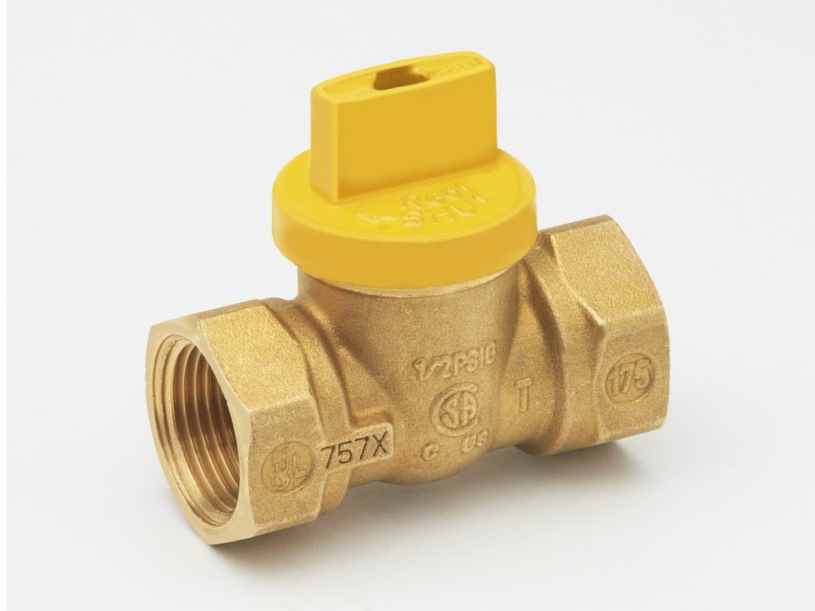 Valves, Fittings & Connectors ProLine Series Gas Valves | Brass 1-In Fip X 1-In Fip Tee Handle 1-Pc Body Gas Valve