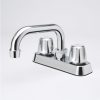 Bath & Kitchen Products B&K Bar | Two Metal Round Handle - 6" Spout - Brass Waterways - Chrome