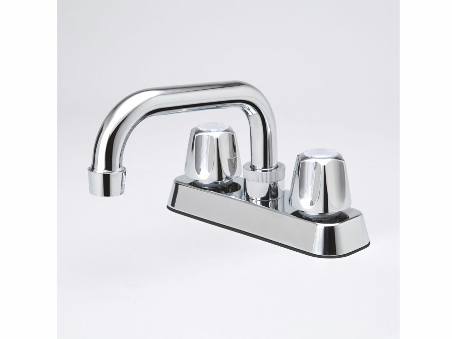 Bath & Kitchen Products B&K Bar | Two Metal Round Handle - 6" Spout - Brass Waterways - Chrome