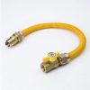 Valves, Fittings & Connectors ProLine Series Yellow Epoxy Coated Flexible Gas Connectors | 18-In 1/2-In Id Yellow Coated Csst Gas Connector - 1/2-In Mip X 1/2-In Fip