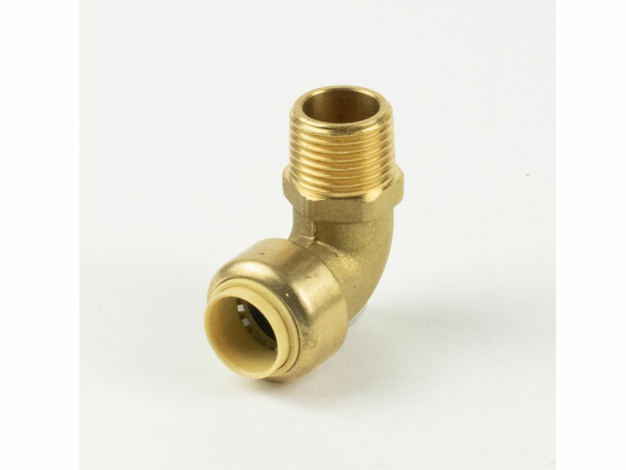 Valves, Fittings & Connectors ProLine Series Brass Push Fit | 1/2-In Pf X Mip Brass Push Fit 90 Male Elbow